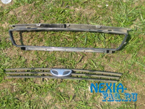 Сетка в решетку радиатора нексии (nexia)
