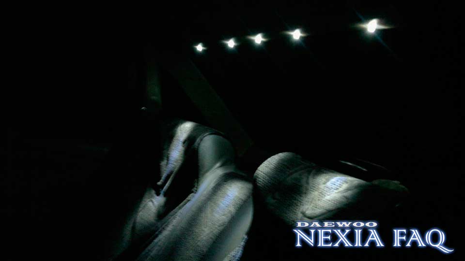 Подсветка задним пассажирам на нексии (nexia)