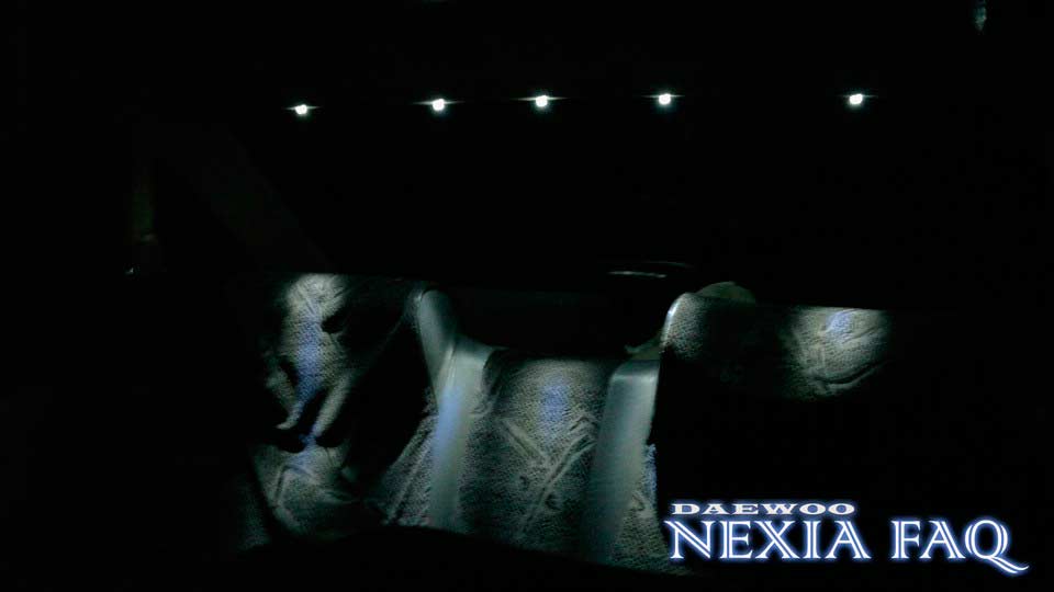 Подсветка задним пассажирам на нексии (nexia)