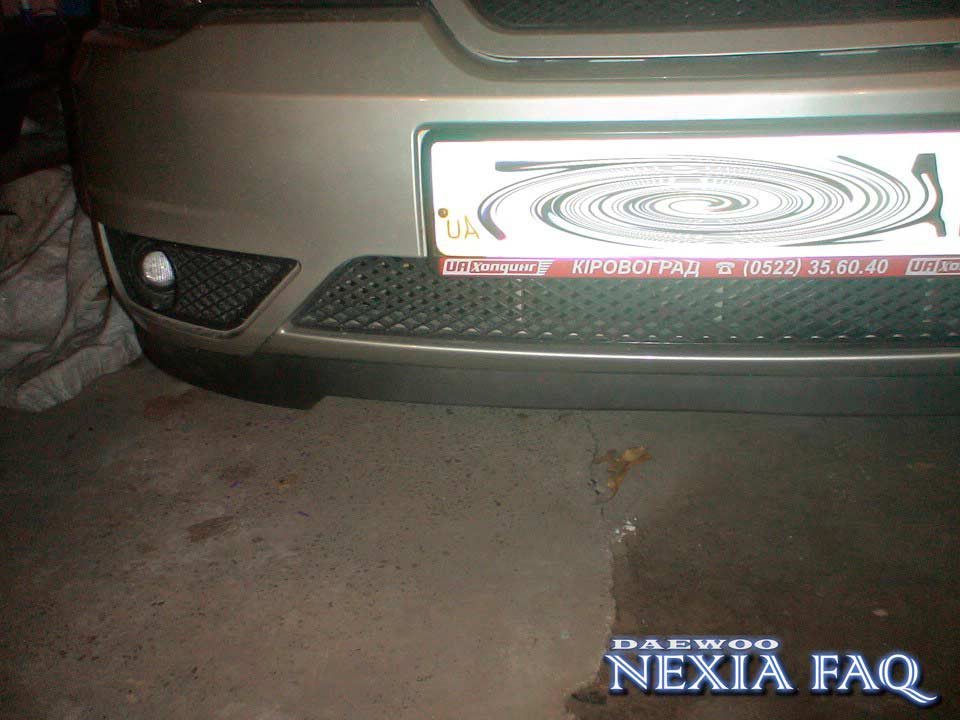 Дефлектор бампера на нексию (nexia)