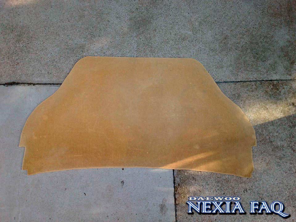 Обшивка карпетом крышки багажника на нексии (nexia)