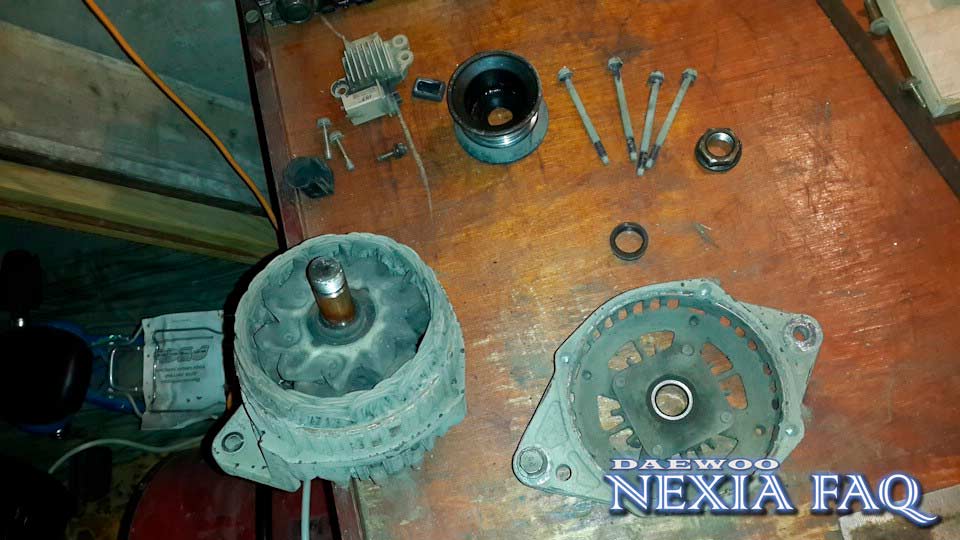 Замена подшипников генератора на нексии (nexia)